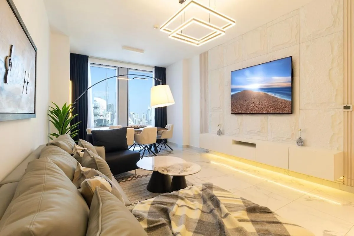 Burj Khalifa View Apartment In Business Bay Дубай