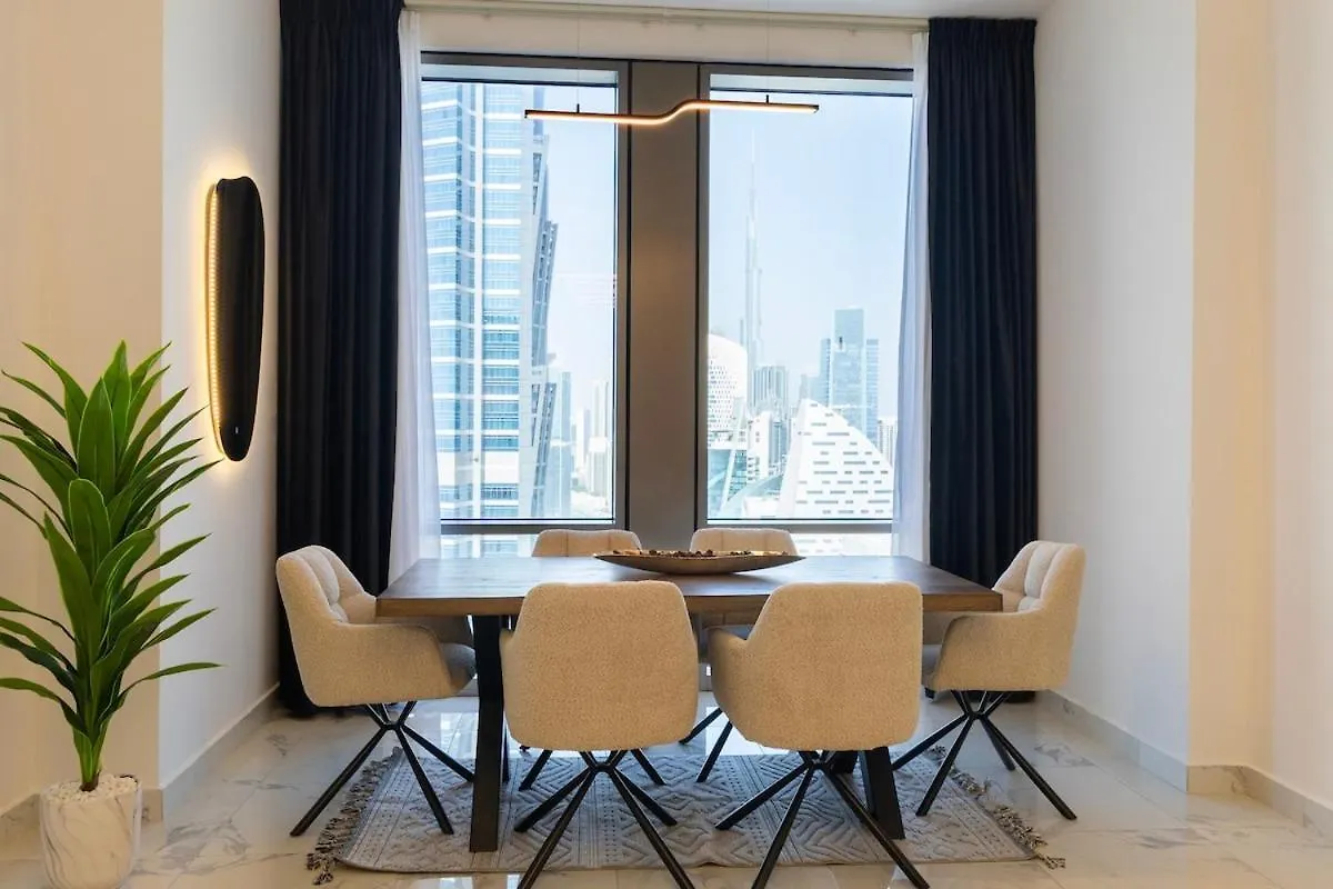 Burj Khalifa View Apartment In Business Bay Дубай